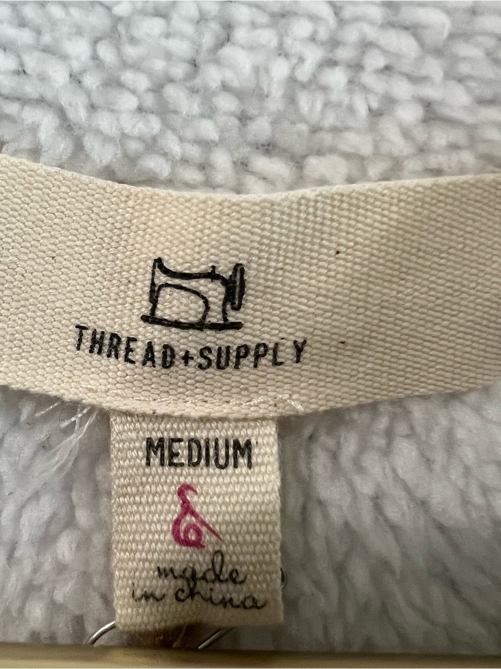 Thread & Supply Heather Gray Zip Vest with Sherpa Lining M - Picture 6 of 12
